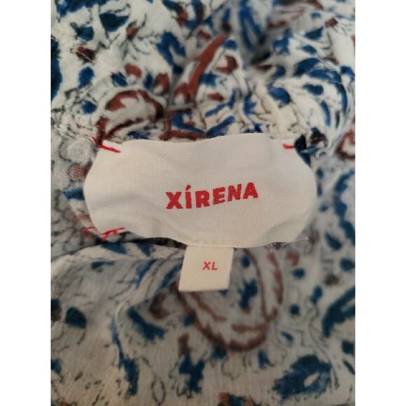 Xirena Tayler Pants Drawstring in White Mosaic Le Cactus Print Sz XL Straight - - Picture 8 of 9